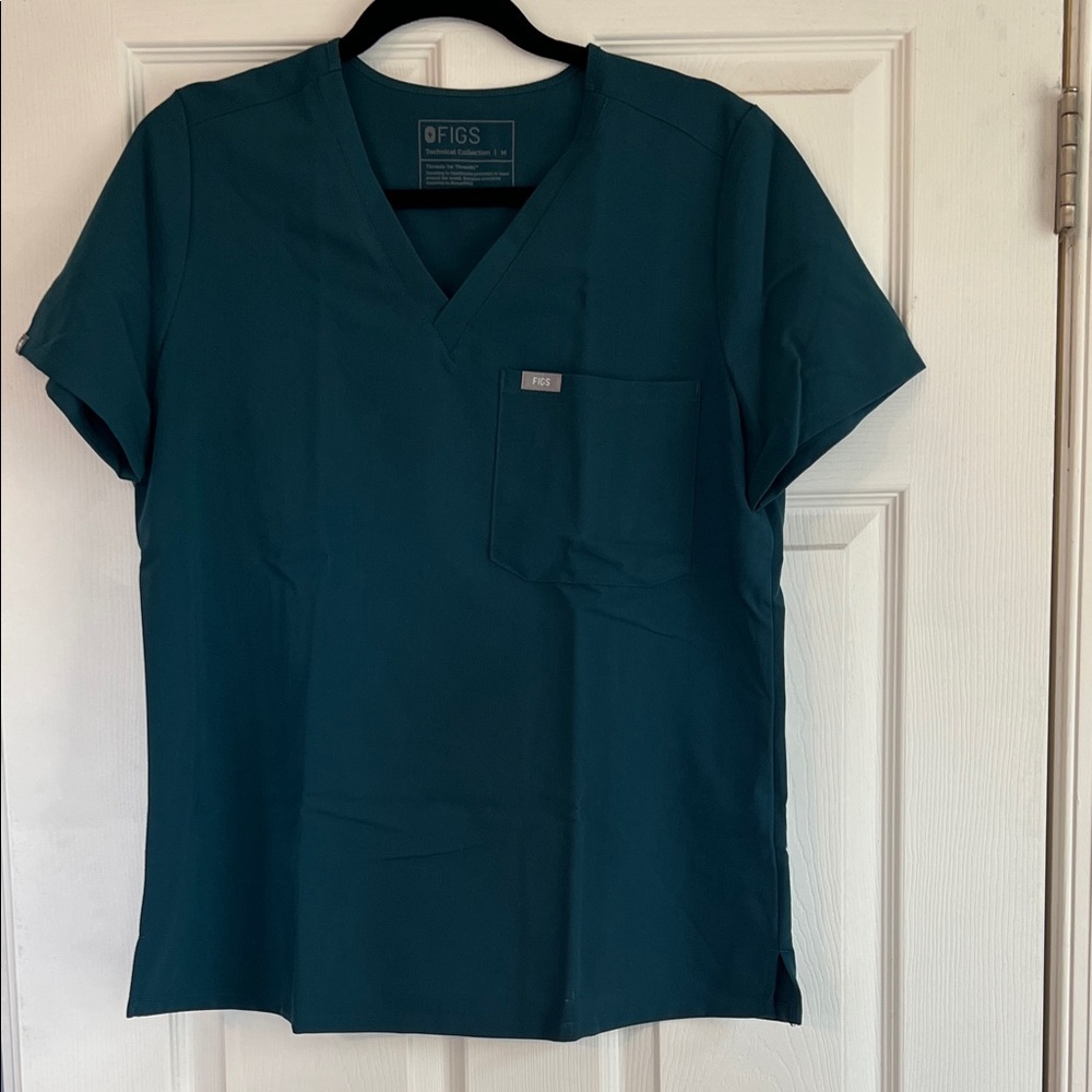 Figs Caribbean Blue Catarina Top Medium NEW